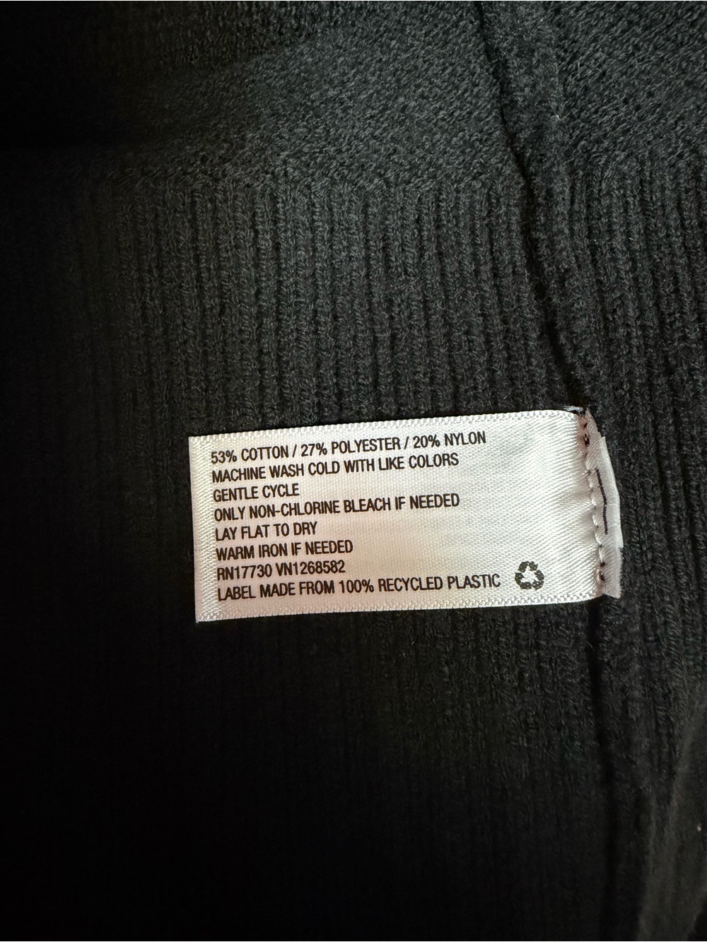 a new day Black Open-Front Pocket Cardigan Sweater, Size Medium - Picture 4 of 4